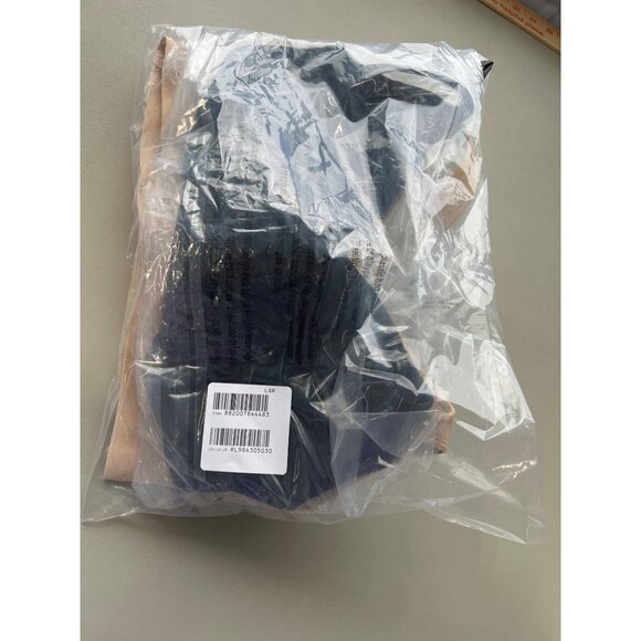 Rhonda Shear 2 Pack Molded Cup Bra with Wrap Back Size Large Black Beige 653.11 - Picture 4 of 10